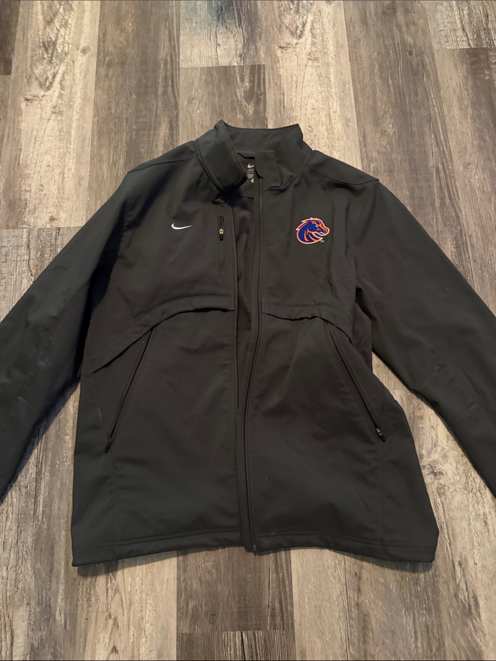Nike Black Performance Jacket with Boise State Bronco Patch